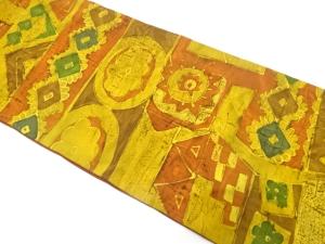 纐纈　抽象模様　袋帯